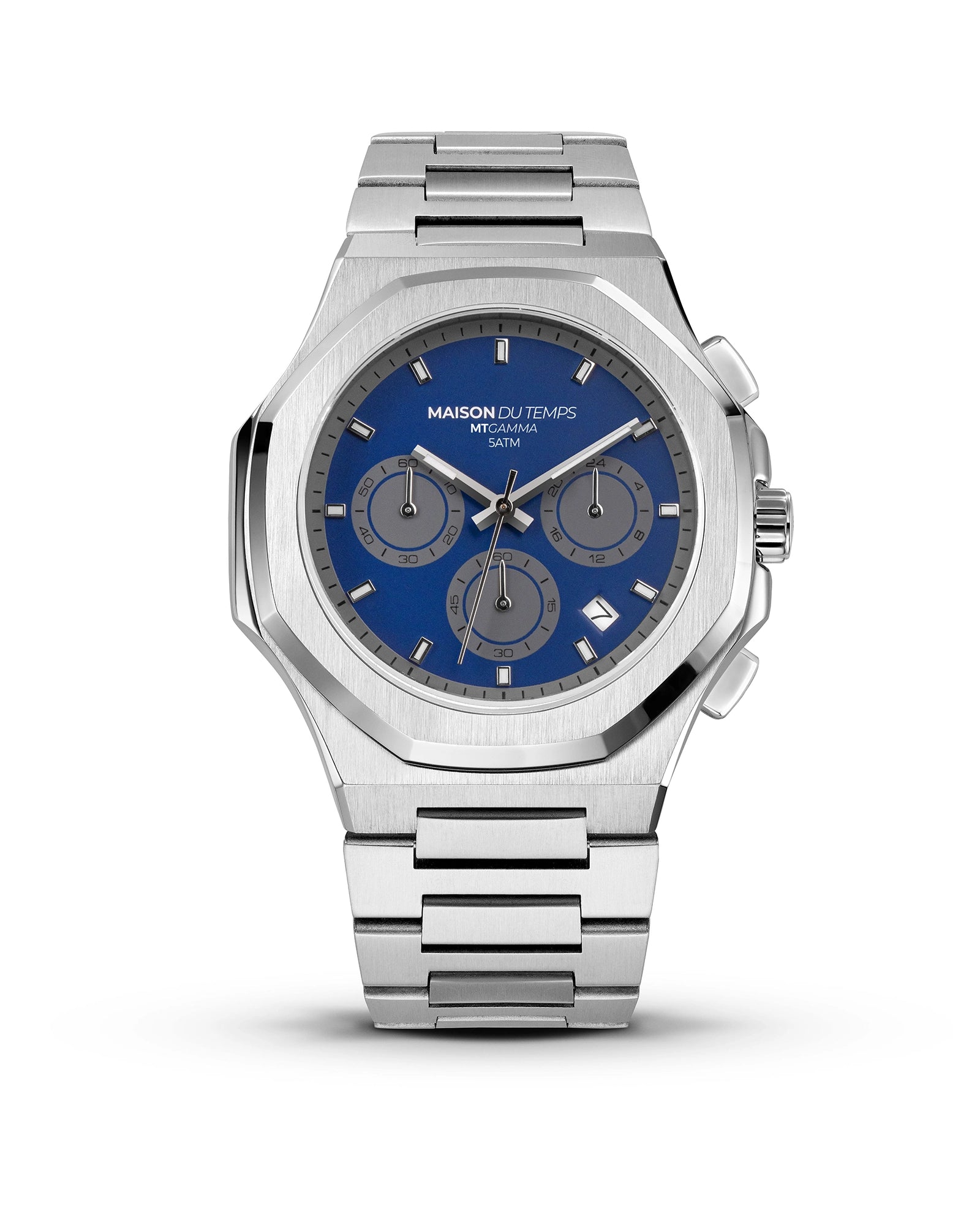 Cronografo MTGamma in acciaio blu