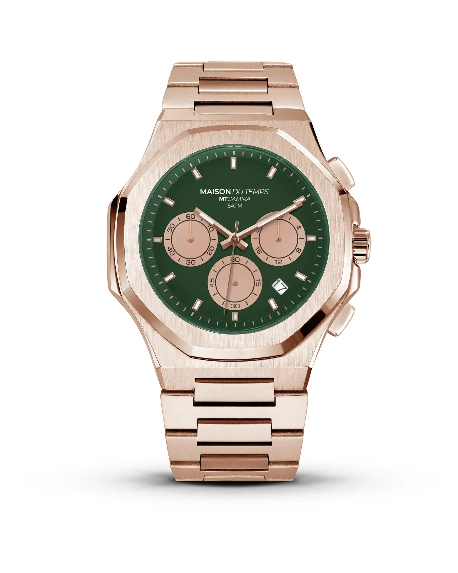 MTGamma Chronograph Grün – Roségoldener Stahl
