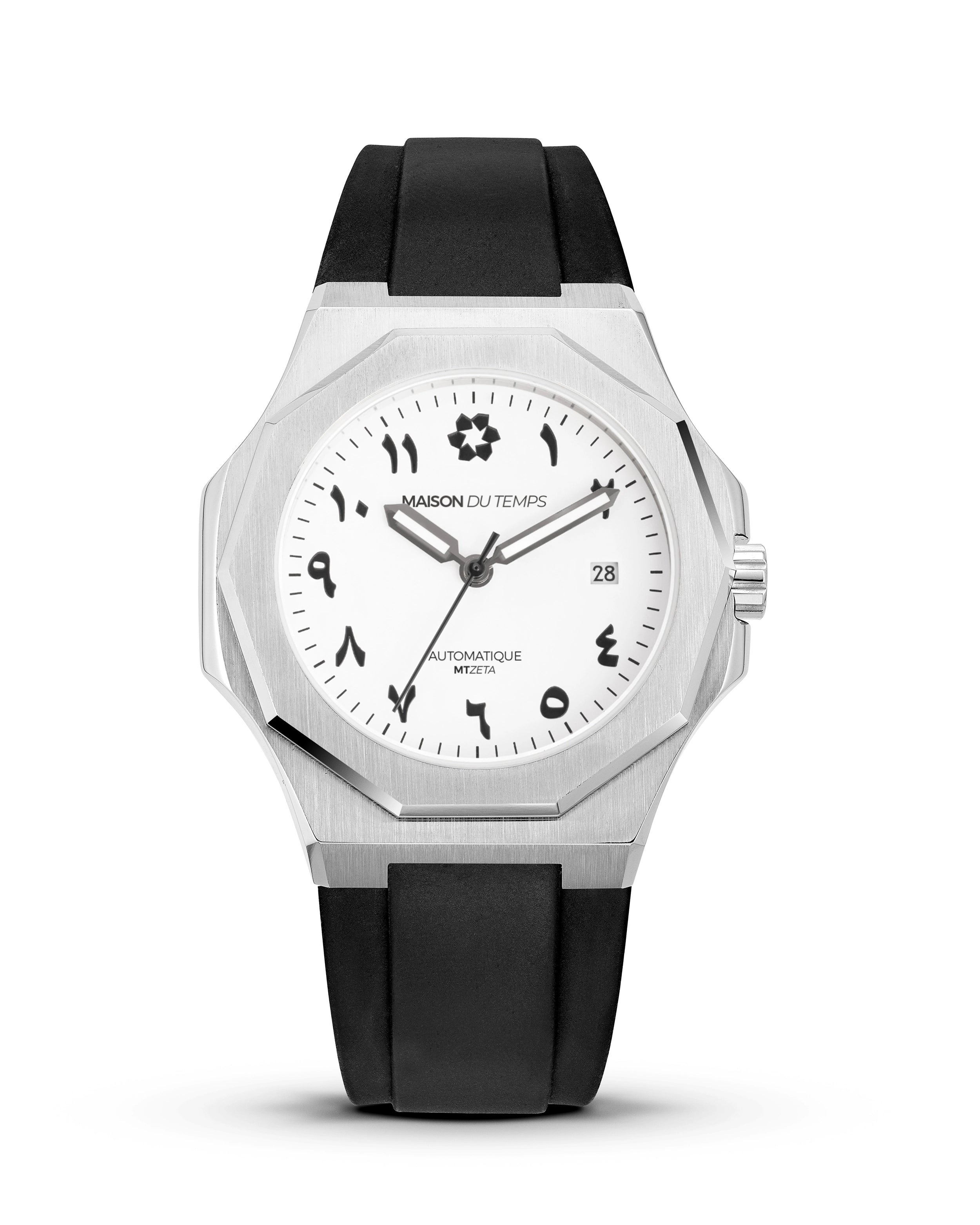 MTZeta Arabic White Silicone Black