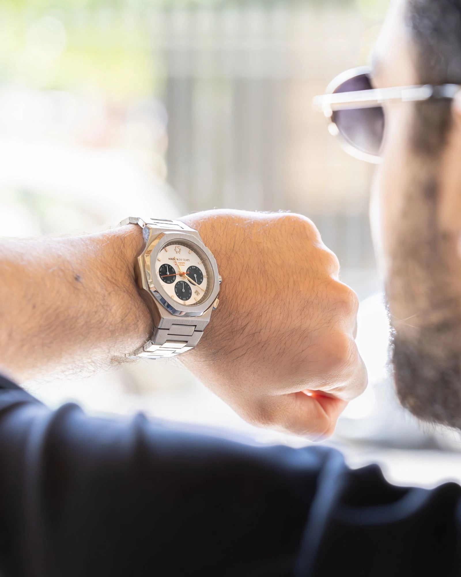 MTGamma Chronograph White with White Silicone Strap