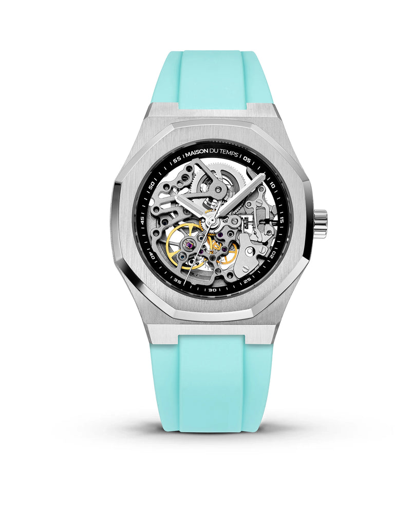 MTBeta Skeleton with White Silicone Strap