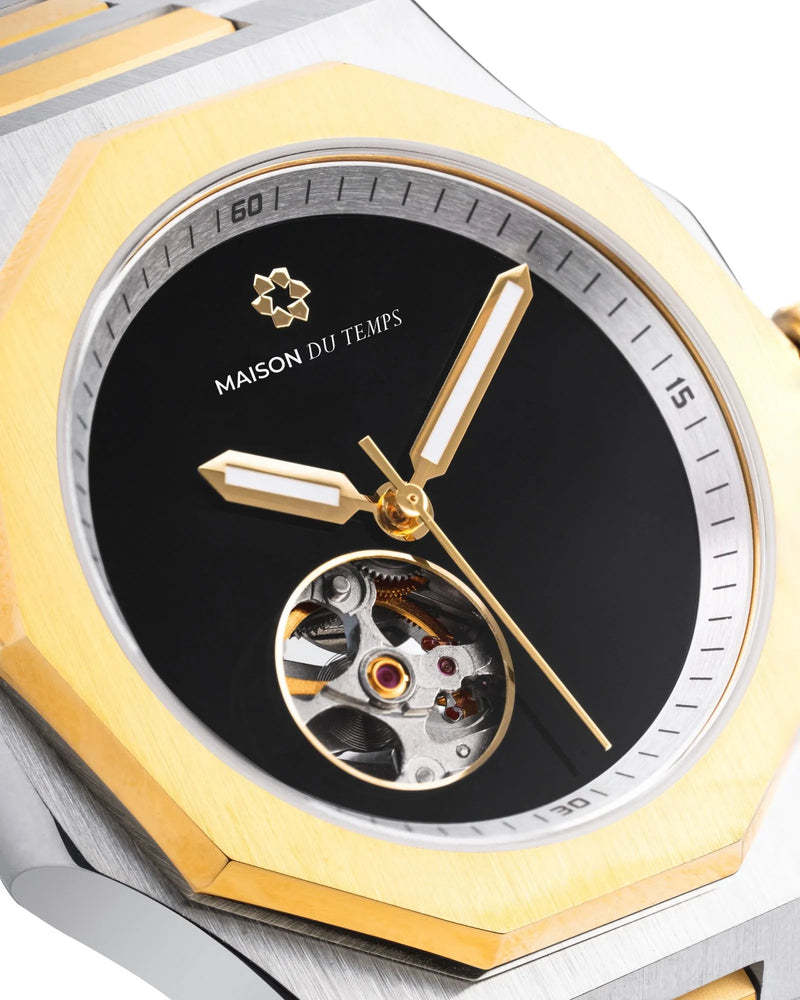 MTZeta Open Heart Black Steel Gold Yellow