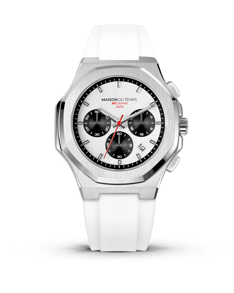 MTGamma Chronograph White Silicone White