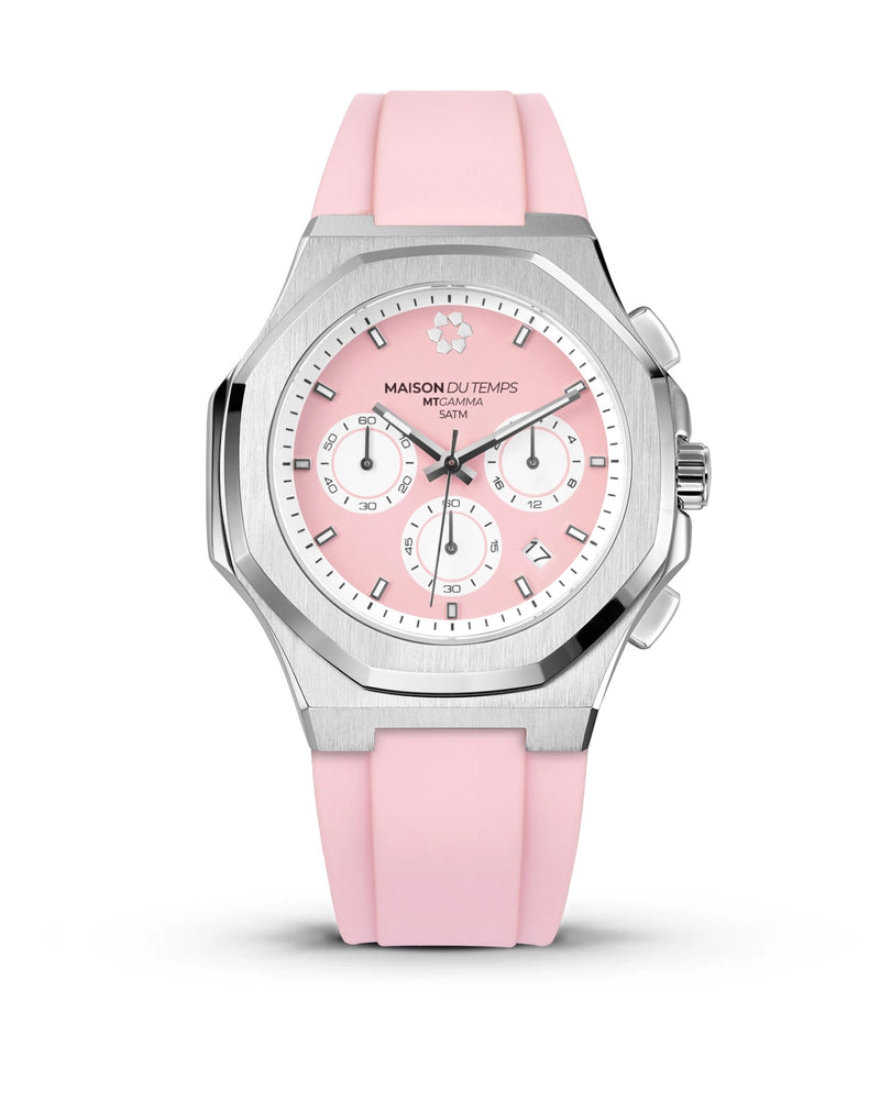 MTGamma Chronograph in Pink with Pink Silicone Strap