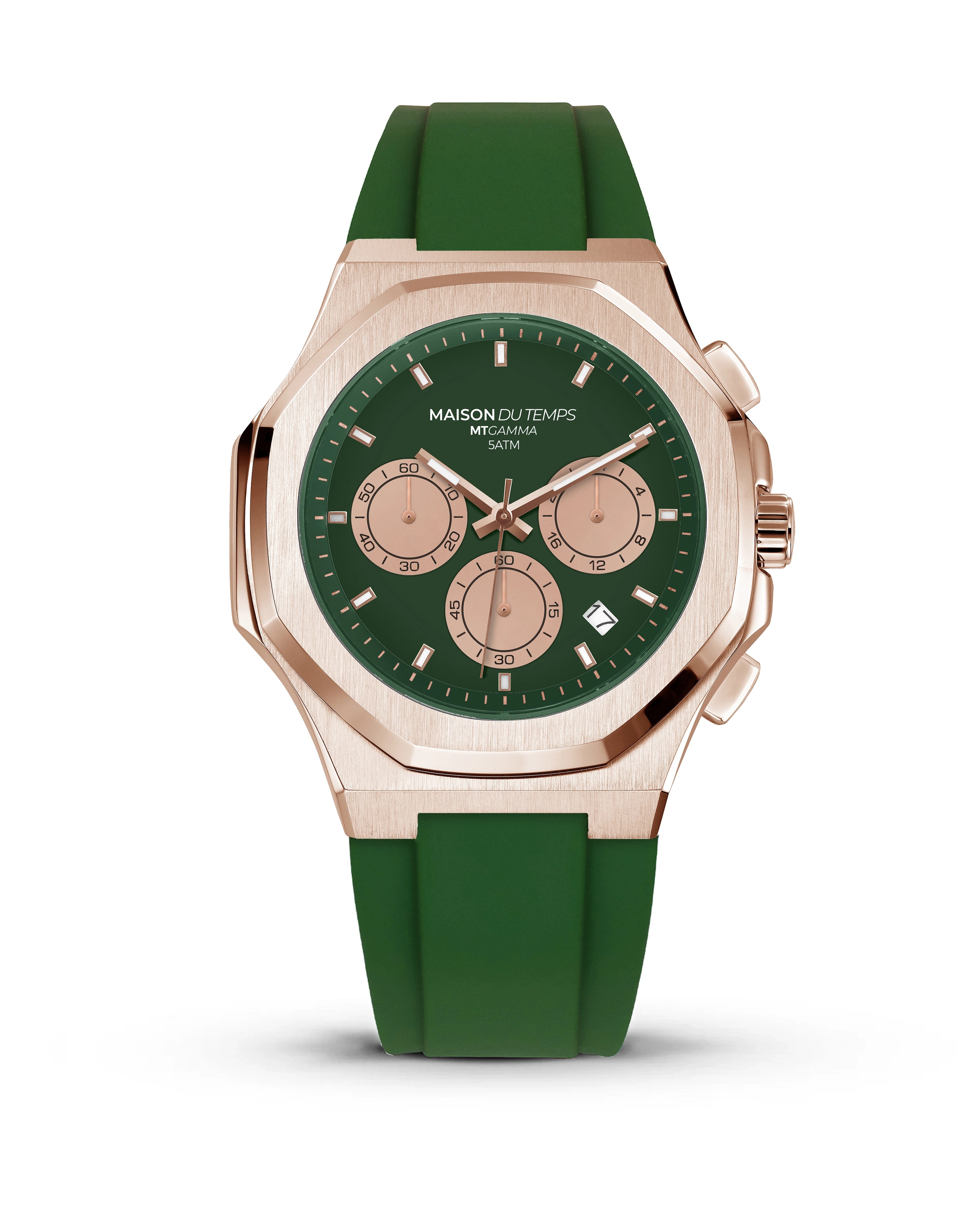 MTGamma Chronograph Grün – Roségold Silikon Grün