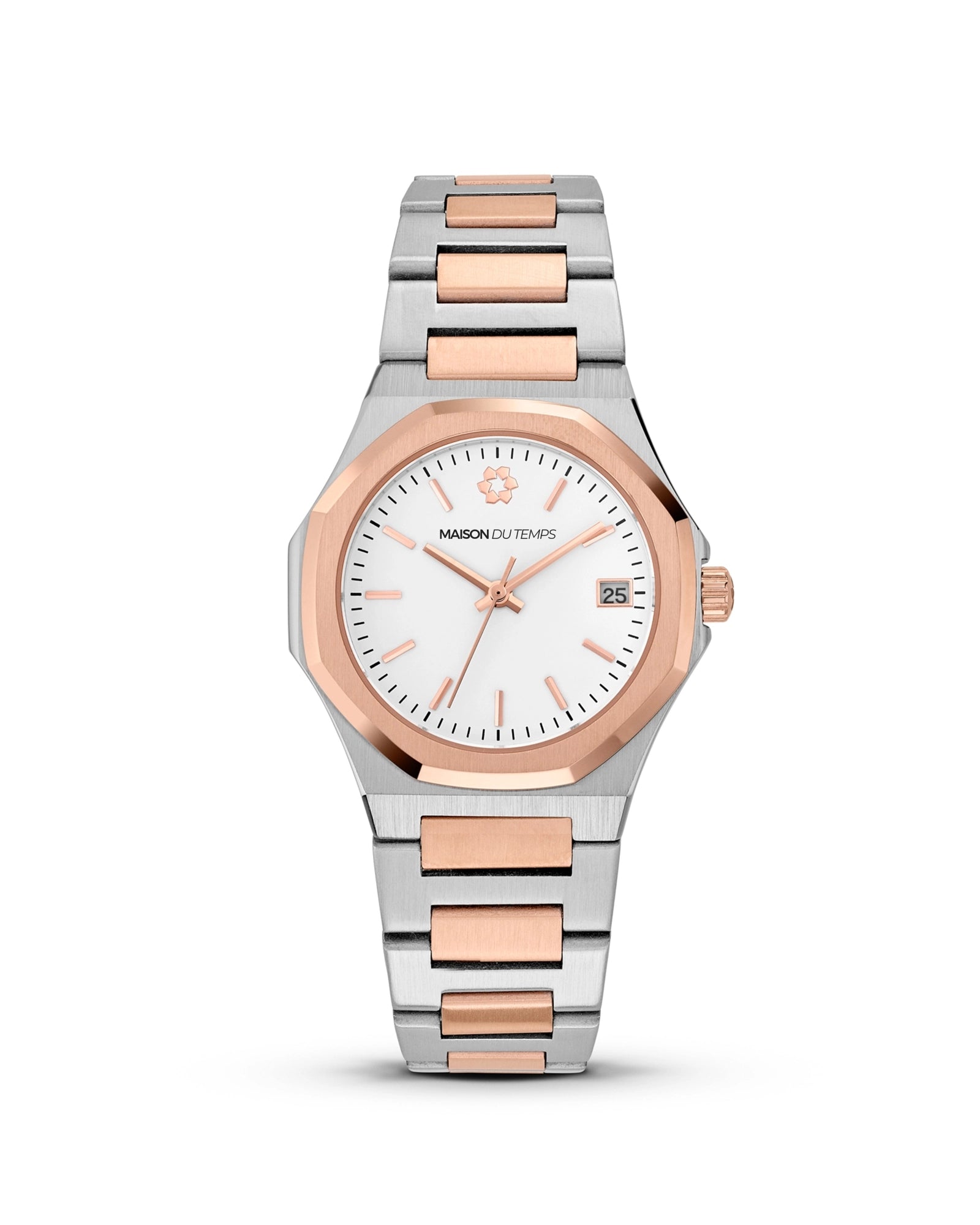 MTGamma Women White Steel Rose Gold