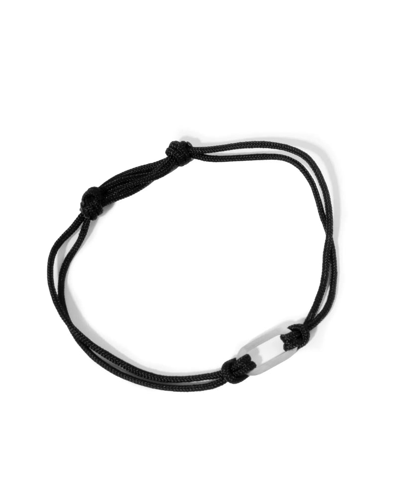 Black Oval Rope Bracelet