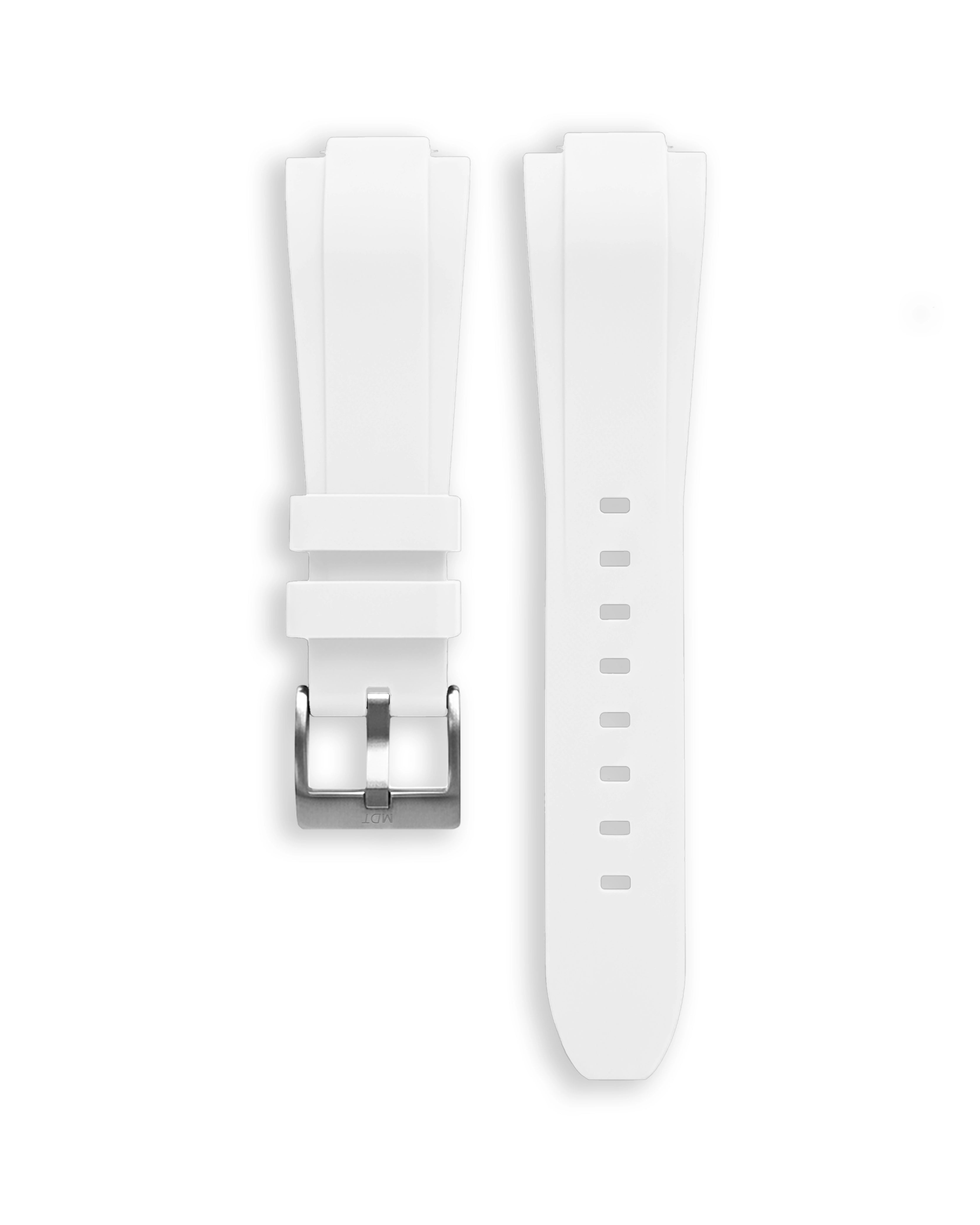 14mm White Bracelet - Steel Buckle