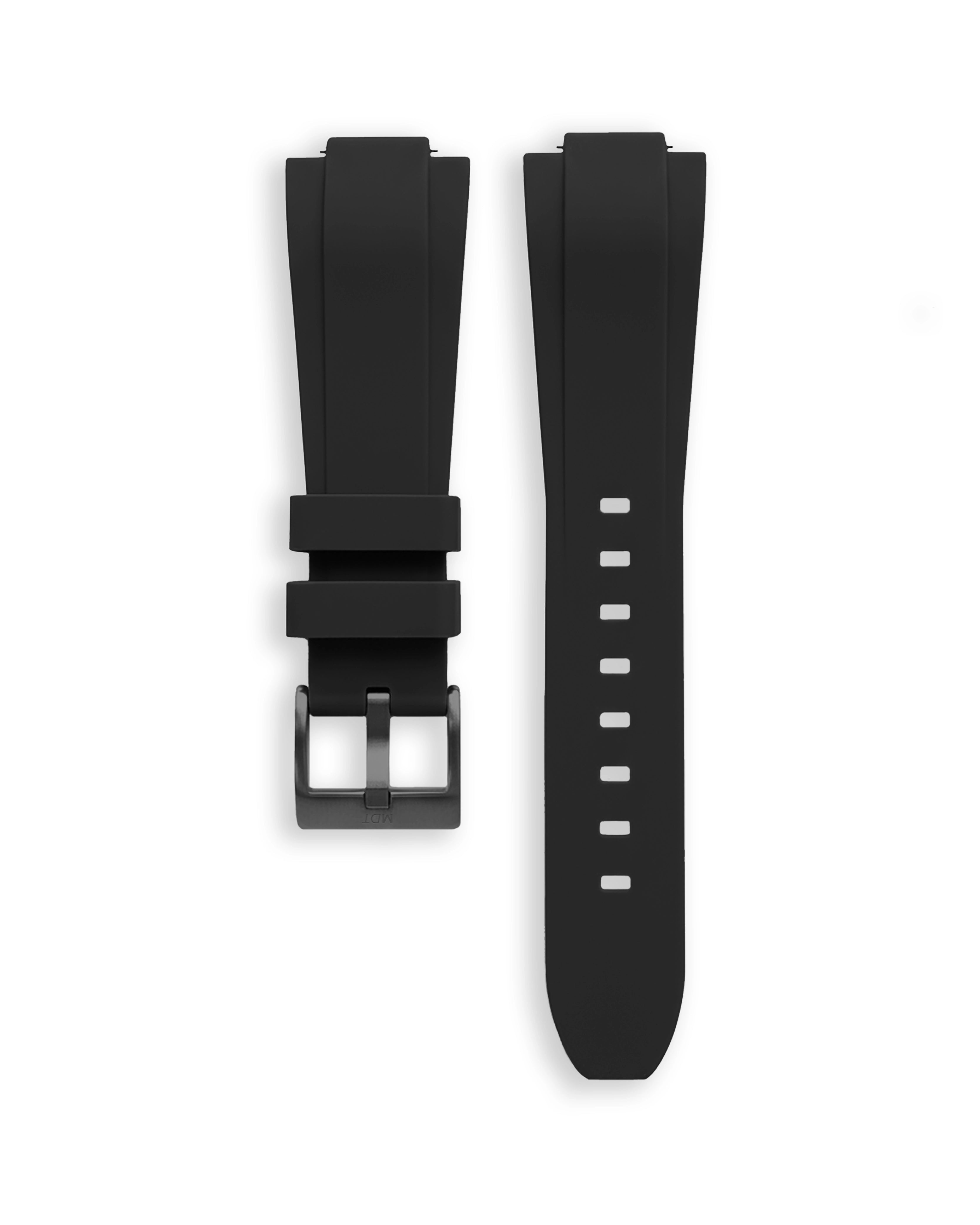 14mm Black Strap - Black Steel Buckle