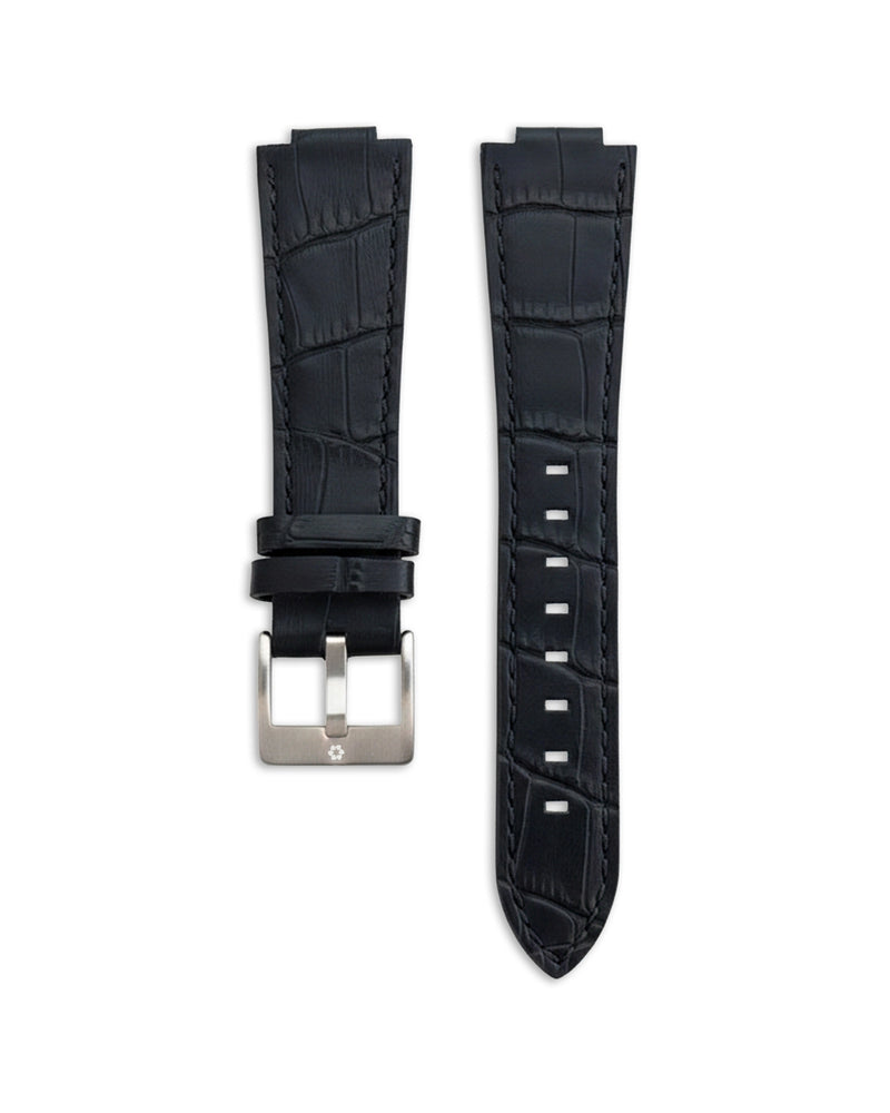 Black Leather Bracelet 14mm