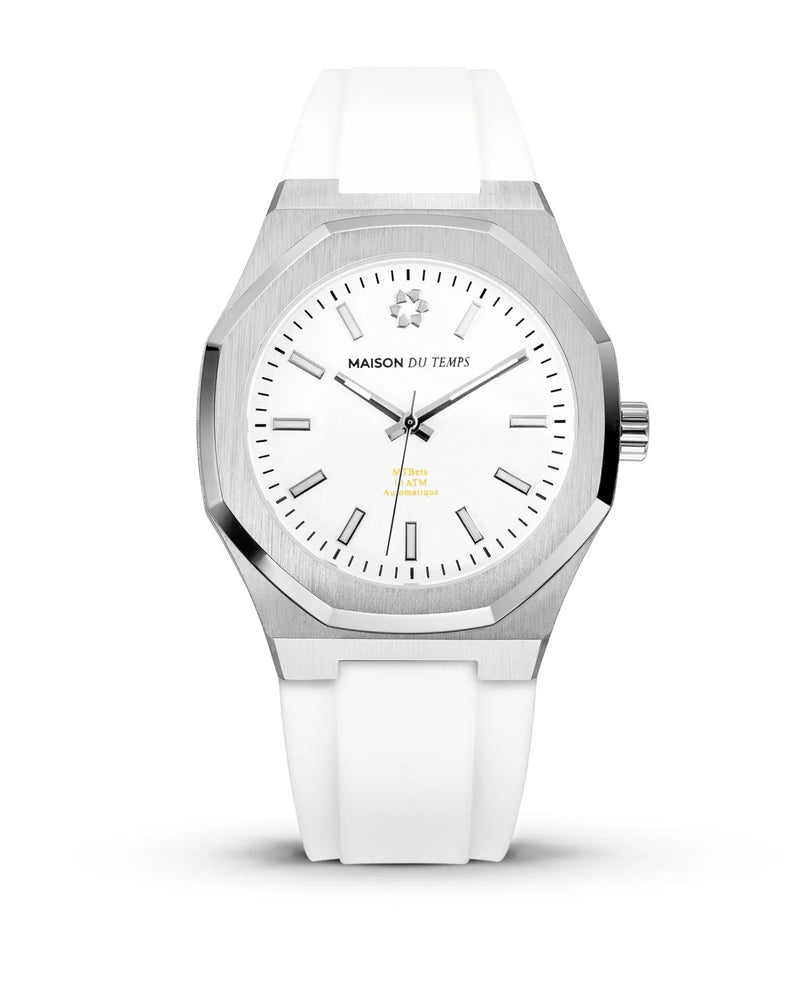 MTBeta 2.0 White with White Silicone Strap