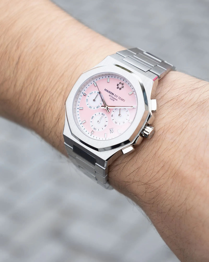 MTGamma Chronograph in Pink with Pink Silicone Strap