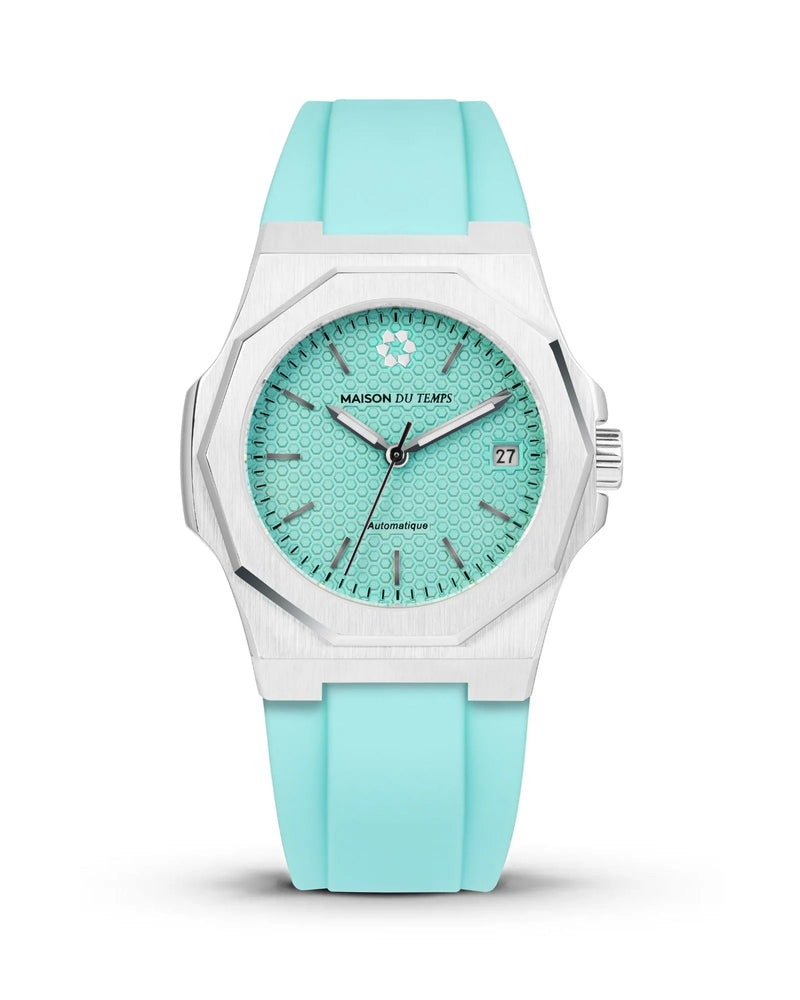 MTZeta Turquoise with Turquoise Silicone Strap