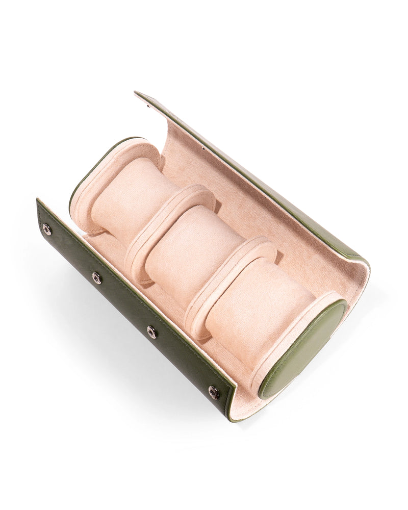 Green Watch Case - 3 Watches